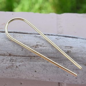 Minimal brass hair pin