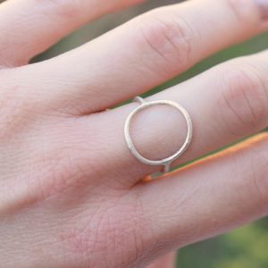 Sterling silver ball ring, skinny ring, 1mm thick