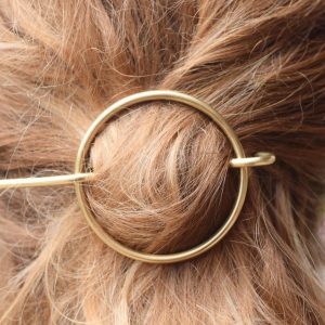 Zig zag brass hair barrette