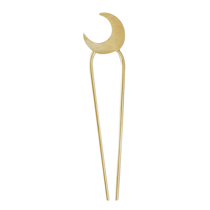 Brass Crescent Hair Pin